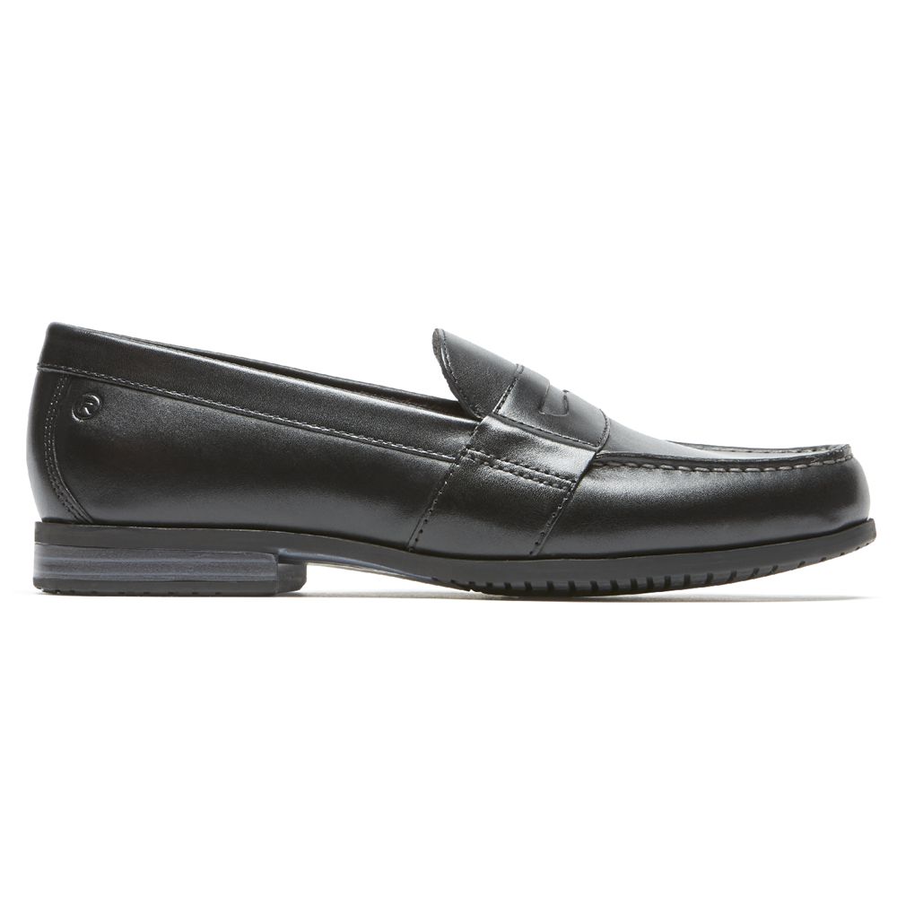 Mocassins Homem Rockport Classic Lite 2 Penny Slip-Ons Pretas,Portugal KBOGI-6794